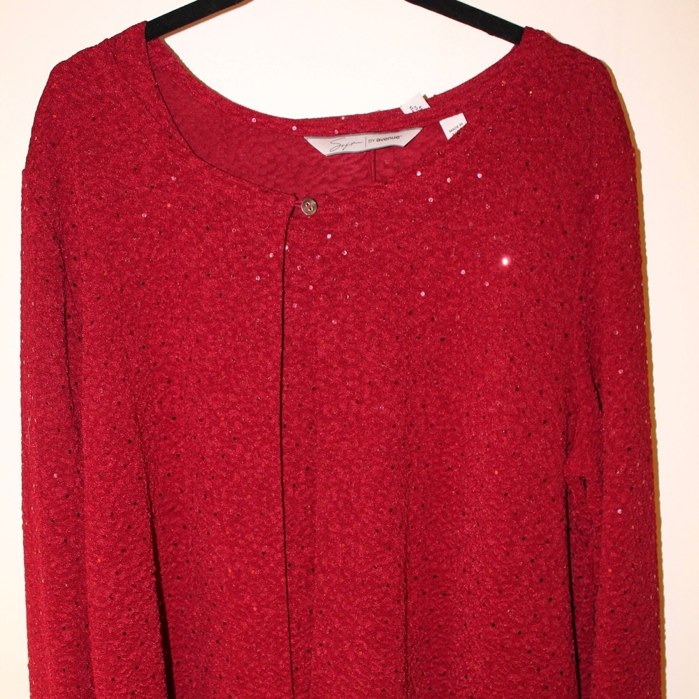 Soft by Avenue sparkle dress tank & sweater set